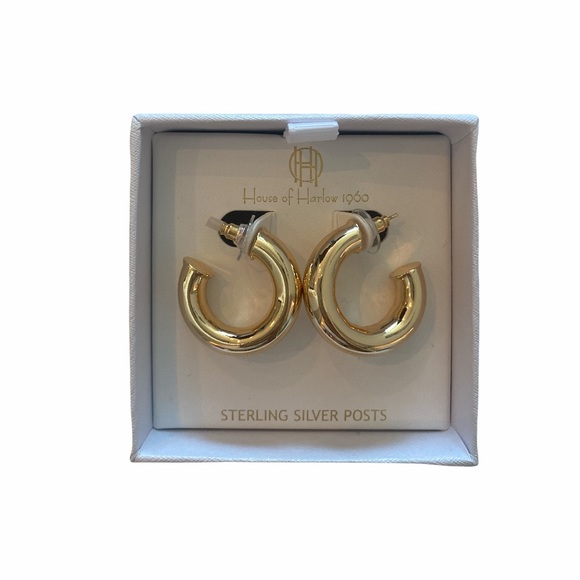 House of Harlow 1960 Jewelry - House of Harlow 1960 Chunky Gold Hoop Earrings